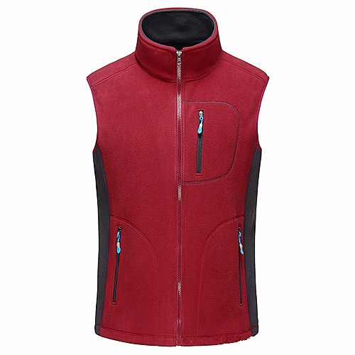 

Men's Hiking Vest / Gilet Fishing Vest Hiking Fleece Jacket Winter Outdoor Solid Color Thermal Warm Lightweight Windproof Breathable Top Fleece Full Length Visible Zipper Hunting Fishing Climbing