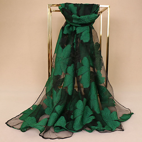 

Women's Organza Rectangle Scarf - Jacquard