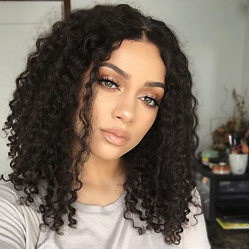 

Human Hair U Part Wig Layered Haircut style Brazilian Hair Curly Kinky Curly Wig 130% Density with Baby Hair Natural Hairline For Black Women 100% Virgin Unprocessed Women's Short Medium Length Long