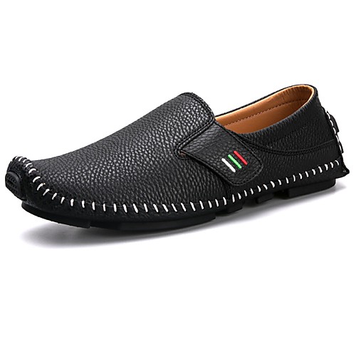 

Men's Loafers & Slip-Ons Comfort Shoes Casual Leather Nappa Leather White Black Blue Fall Spring / EU40