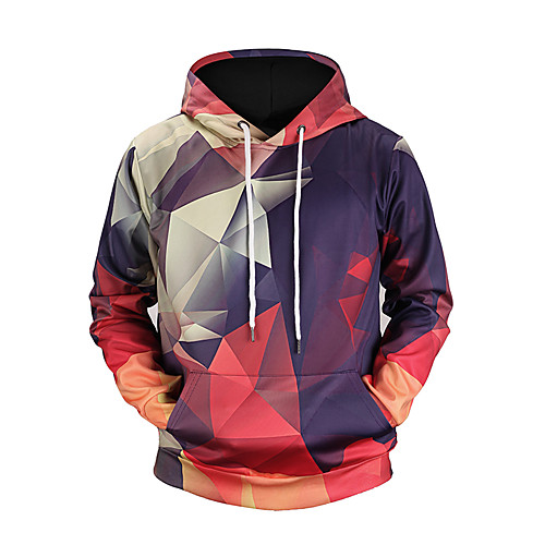 

Men's Hoodie Optical Illusion Hooded Daily Going out Weekend Active Hoodies Sweatshirts Long Sleeve Camel / Fall