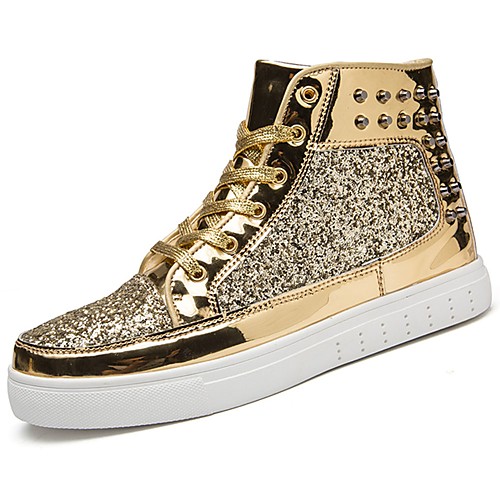 

Men's Sneakers Comfort Shoes Outdoor Rubber Black Gold Silver Fall Spring / Lace-up / EU42