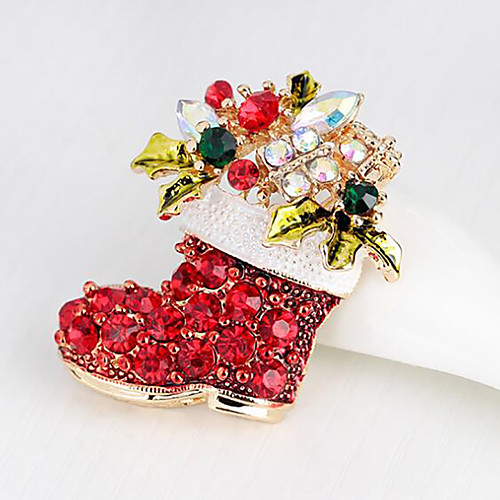 

Women's Brooches Synthetic Diamond Sweet Alloy Jewelry For Christmas Evening Party