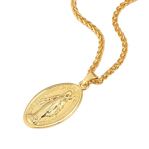 

Women's Pendant Necklace Cross Ladies Vintage Hip-Hop 18K Gold Plated Copper Metal Gold Silver Rose Gold Necklace Jewelry For Party Daily