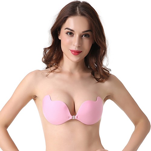 

Women's Push-up Strapless & Multi-Way Water Bras & Gel Bras 3/4 Cup Bras Solid Colored Black Blushing Pink Beige