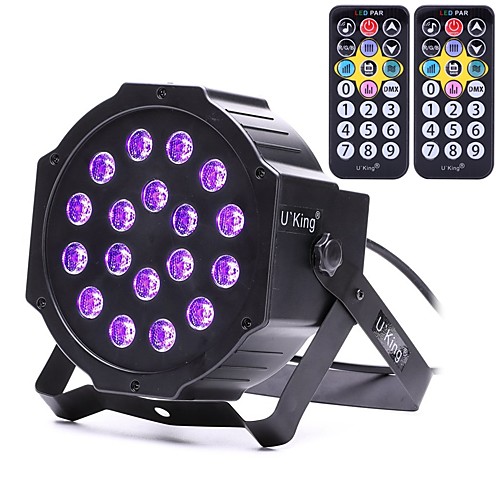 

U'King Disco Lights Party Light LED Stage Light / Spot Light DMX 512 / Master-Slave / Sound-Activated 18 W Outdoor / Party / Club Professional Violet for Dance Party Wedding DJ Disco Show Lighting