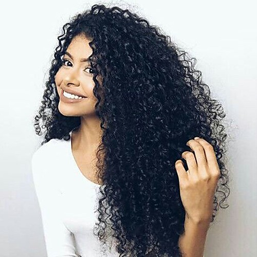 

Human Hair Lace Front Wig style Brazilian Hair Curly Wig 130% Density with Baby Hair 100% Virgin Unprocessed Women's Long Human Hair Lace Wig