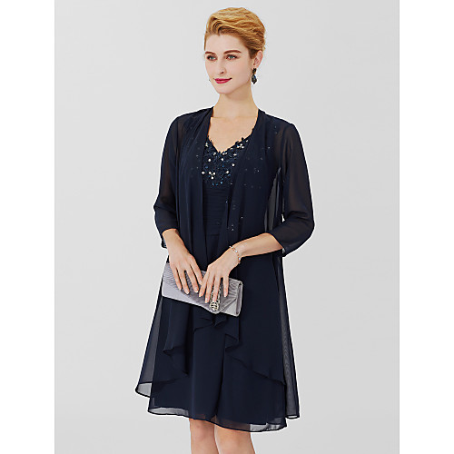 

3/4 Length Sleeve Coats / Jackets Chiffon Wedding / Party / Evening Women's Wrap With Draping / Solid