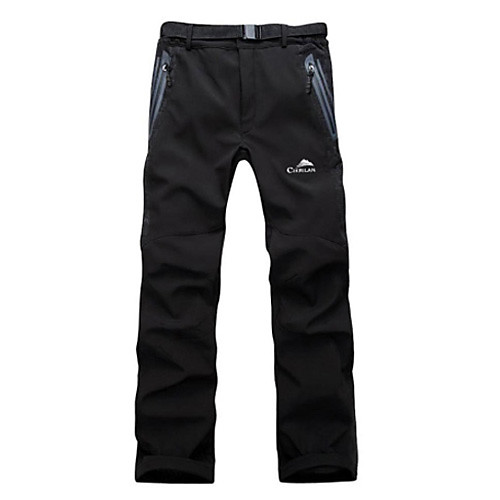 

Women's Hiking Pants Trousers Softshell Pants Solid Color Winter Outdoor Thermal Warm Waterproof Windproof Fleece Lining Softshell Pants / Trousers Bottoms Black Camping / Hiking Hunting Fishing S M