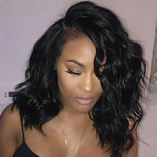 

Human Hair Lace Front Wig Bob style Brazilian Hair Curly Wig 130% Density with Baby Hair 100% Virgin Women's Short Human Hair Lace Wig