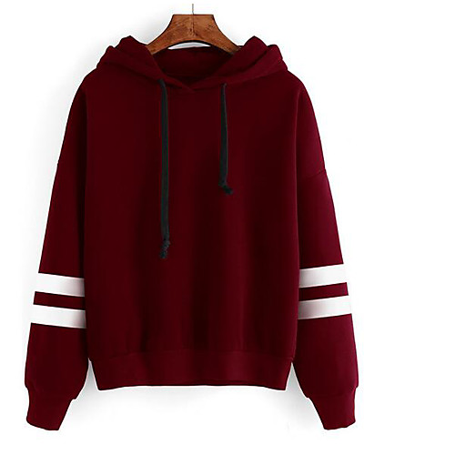 

Men's Sweatshirt Color Block Print Hooded Going out Weekend Active Hoodies Sweatshirts Long Sleeve Black Red Gray