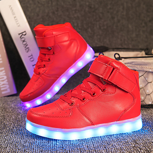 

Boys' LED / Comfort / LED Shoes Customized Materials / Leatherette Sneakers Little Kids(4-7ys) / Big Kids(7years ) Lace-up / Magic Tape / LED White / Black / Red Fall / Winter / TR