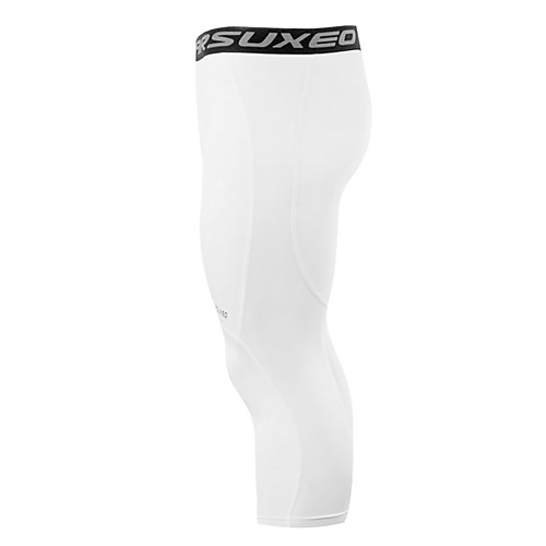 Men/'s Compression Leggings Running Football 3//4 Length Training Moisture Wicking