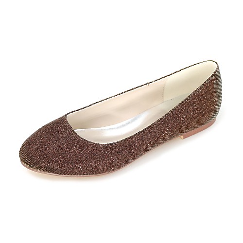 

Women's Flats Flat Heel Round Toe Sparkling Glitter Ballerina Spring / Summer Silver / Red / Blue / Party & Evening / Dress