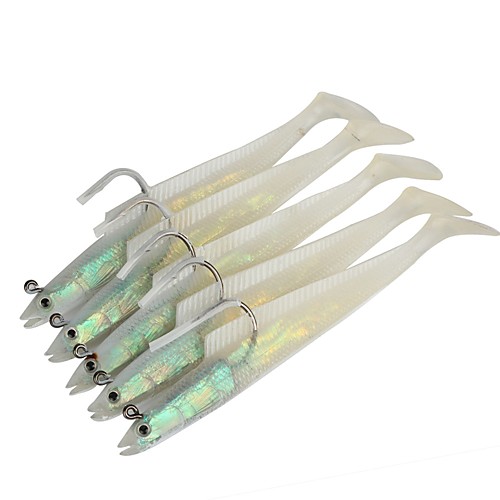 

5 pcs Fishing Lures Soft Bait Jig Head Shad Soft Jerkbaits Sinking Fast Sinking Bass Trout Pike Sea Fishing Bait Casting Ice Fishing Silicon / Spinning / Jigging Fishing / Freshwater Fishing