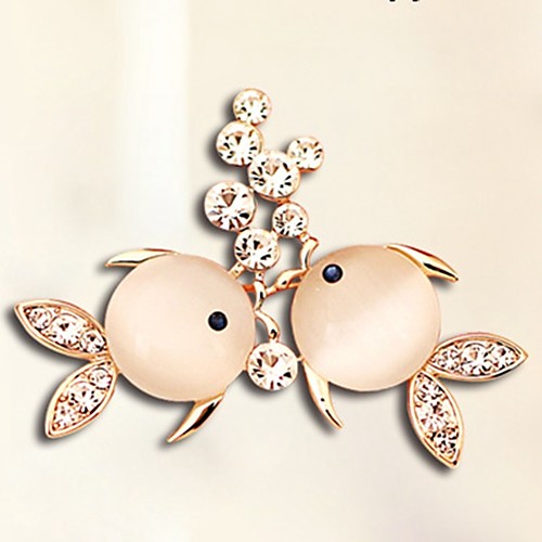 

Women's Diamond Cubic Zirconia Brooches Animal Ladies Elegant Sweet Zircon Brooch Jewelry Gold For Daily Going out
