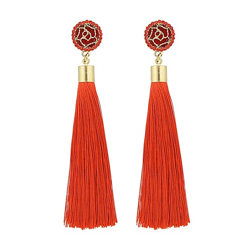 

Women's Drop Earrings Hanging Earrings Tassel Ladies Asian Tassel Fashion Imitation Tourmaline Earrings Jewelry Blue / Pink / Navy For Daily Date