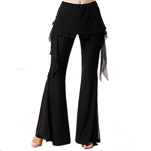 

Ballroom Dance Pants Ruffles Women's Performance High Ice Silk