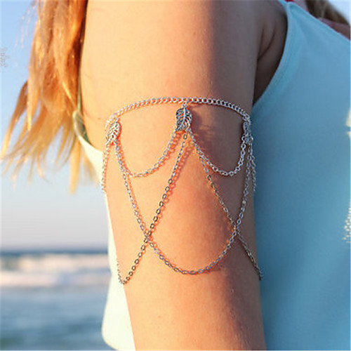

Armband Bracelet Ladies Women's Body Jewelry For Daily Holiday Alloy Leaf Silver