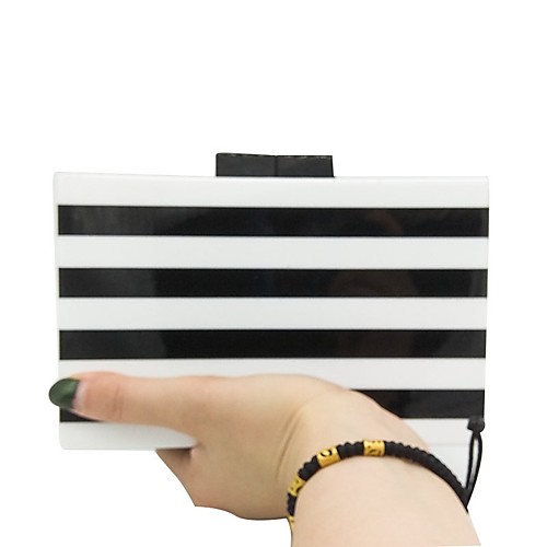 

Women's Bags Evening Bag Pattern / Print Wedding Party Event / Party Wedding Bags Black / White