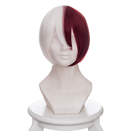 

My Hero Academy Battle For All / Boku no Hero Academia Todoroki Shoto Cosplay Wigs Men's 14 inch Heat Resistant Fiber Anime Wig