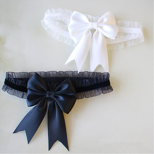 

Shantung Sweet Style / Bow Wedding Garter With Bowknot Garters / Leg Warmer Wedding / Anniversary