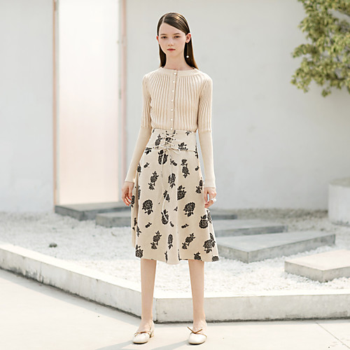 

Women's Birthday Party Work Vintage Skirts Floral Vintage Style