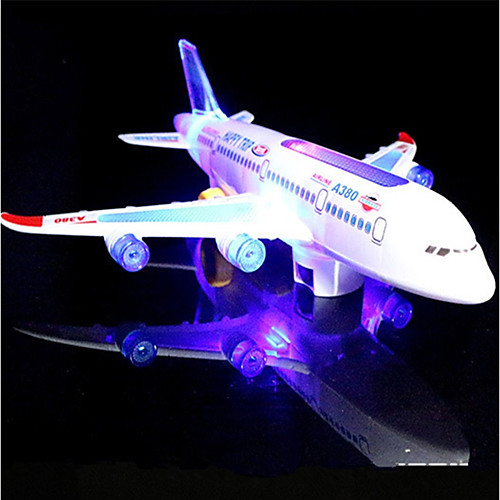 

Holiday Birthday Airplane LED Lighting Light Up Toy Model Building Kit Music Noctilucent Electric With Switch Kid's for Birthday Gifts and Party Favors