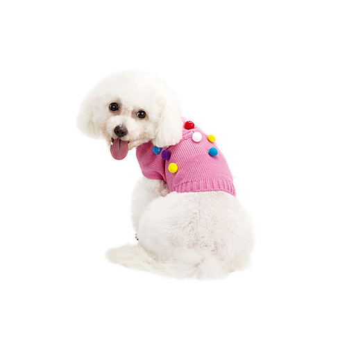 

Cat Dog Sweater Polka Dot Casual / Daily Keep Warm Winter Dog Clothes Puppy Clothes Dog Outfits Pink Gray Costume for Girl and Boy Dog Chinlon XS S M L XL