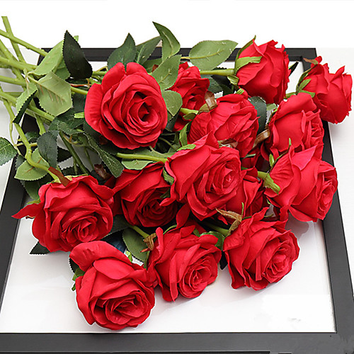 

Artificial Flowers 5 Branch Wedding European Style Roses Tabletop Flower