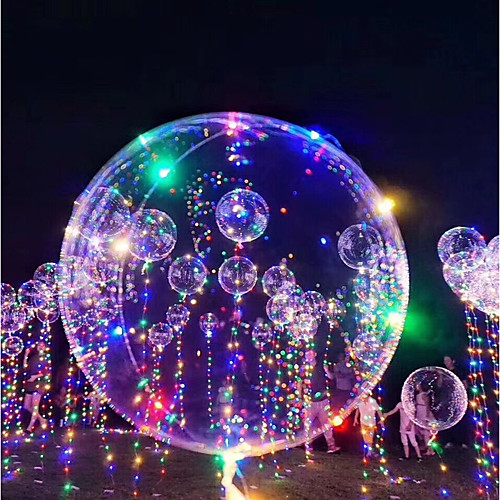 

LED Lighting Balloon LED Bubble balloon Glow in the Dark Inflatable 3M 18Inch Kid's Adults' for Birthday Gifts and Party Favors 1-15 pcs