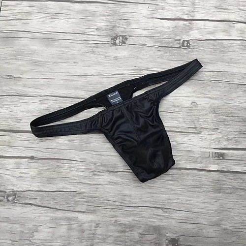 

Men's G-string Underwear Solid Colored Low Waist Black S M L