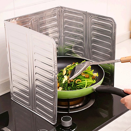 

Aluminum Foil Kitchen Cooking Frying Pan Oil Splash Anti Splatter Guard Shield