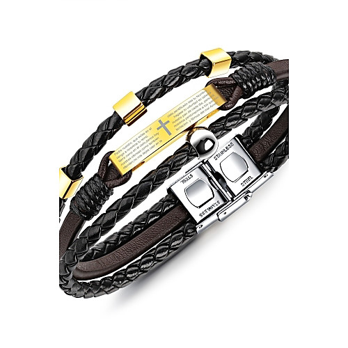 

Men's Cuff Bracelet Bracelet Geometrical Classic Vintage Fashion Elegant Titanium Steel Bracelet Jewelry Gold For Gift Casual