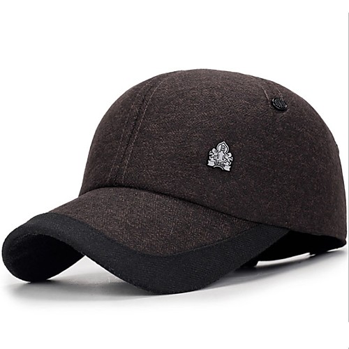 

Men's Cotton Baseball Cap-Patchwork Stylish Brown Black Dark Gray