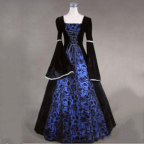 

Maria Antonietta Steampunk Vintage Victorian 18th Century Vacation Dress Dress Party Costume Masquerade Prom Dress Women's Satin Costume Black Vintage Cosplay Long Sleeve Long Length