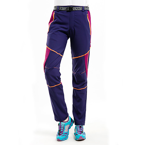 

Women's Hiking Pants Patchwork Summer Outdoor Waterproof Windproof UV Resistant Breathable Pants / Trousers Bottoms Running Camping / Hiking Hunting Pink / Purple Black Purple S M L XL XXL