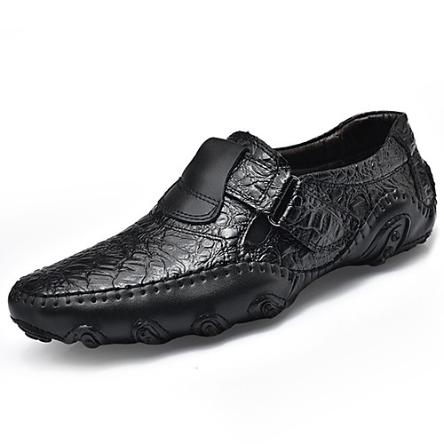 

Men's Loafers & Slip-Ons Comfort Shoes Casual Casual Cowhide Black Brown Fall Spring / EU40