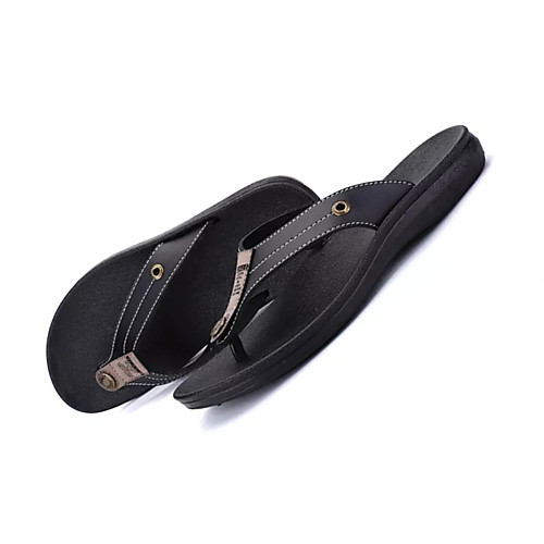 

Men's Sandals Comfort Shoes Casual PU Black Spring Summer