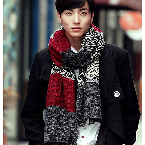 

Men's Classic / Basic Rectangle Scarf - Lattice / Fall / Winter