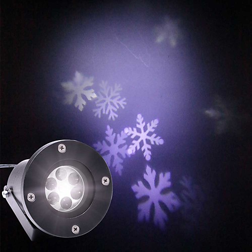 

U'King Disco Lights Party Light LED Stage Light / Spot Light Auto 4 W Outdoor / Party / Stage Christmas / Professional / Snowflake White for Dance Party Wedding DJ Disco Show Lighting