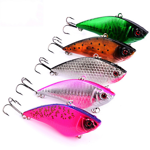 

5 pcs Fishing Lures Vibration / VIB Sinking Bass Trout Pike Sea Fishing Bait Casting Lure Fishing