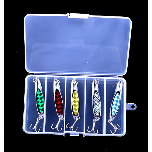 

5 pcs Lure kit Fishing Lures Spoons Sinking Bass Trout Pike Sea Fishing Fly Fishing Bait Casting