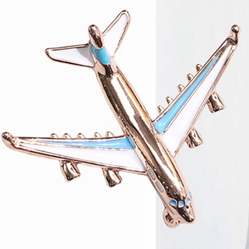 

Women's Brooches Airplane Ladies Simple Classic Brooch Jewelry Gold For Daily