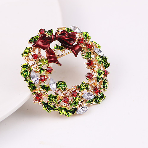 

Women's Brooches Synthetic Diamond Sweet Alloy Jewelry For Christmas Evening Party