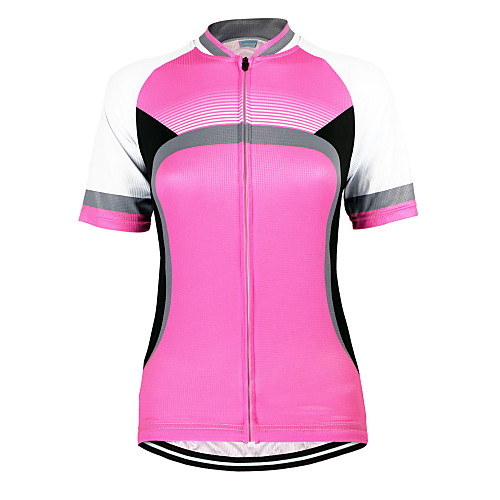 

Arsuxeo Women's Short Sleeve Cycling Jersey Polyester Red Patchwork Bike Jersey Top Road Bike Cycling Breathable Quick Dry Anatomic Design Sports Clothing Apparel / Stretchy