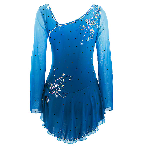 

Figure Skating Dress Women's Girls' Ice Skating Dress Azure Spandex High Elasticity Competition Skating Wear Handmade Ice Skating Figure Skating