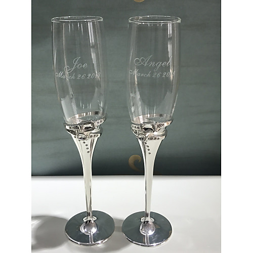 

Glass / Zinc Alloy Toasting Flutes Gift Box Wedding All Seasons