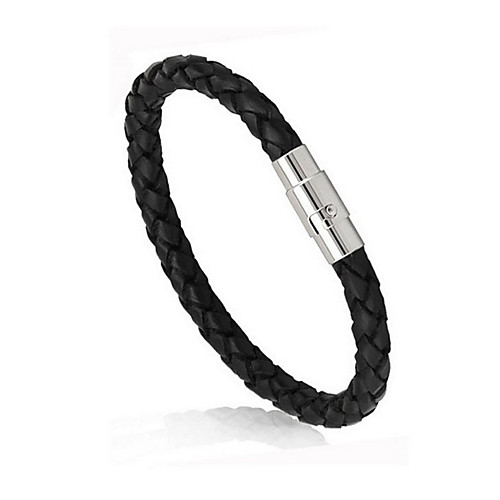 

Men's Women's Bracelet Bangles Magnetic Simple Fashion Hard Leather Bracelet Jewelry Green / Blue / Pink For Gift Daily