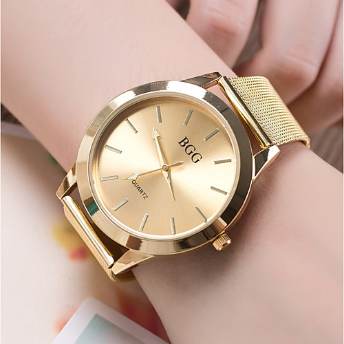 

Women's Wrist Watch Gold Watch Quartz Gold / Rose Gold Casual Watch Cool Analog Ladies Fashion - Golden Rose Gold One Year Battery Life / SSUO 377